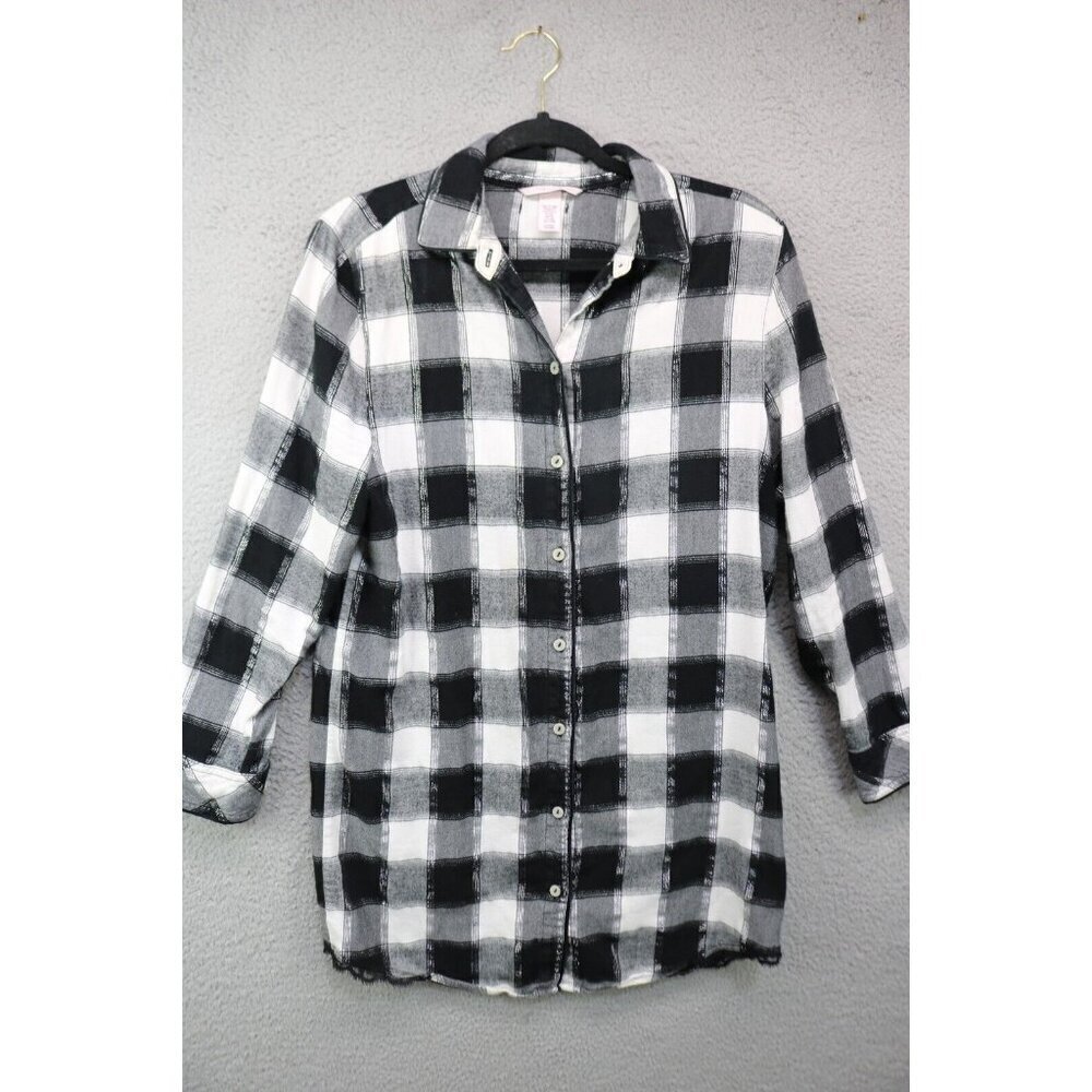Victoria's‎ Secret's Long Sleeve Button Up Sleepshirt-Size Small